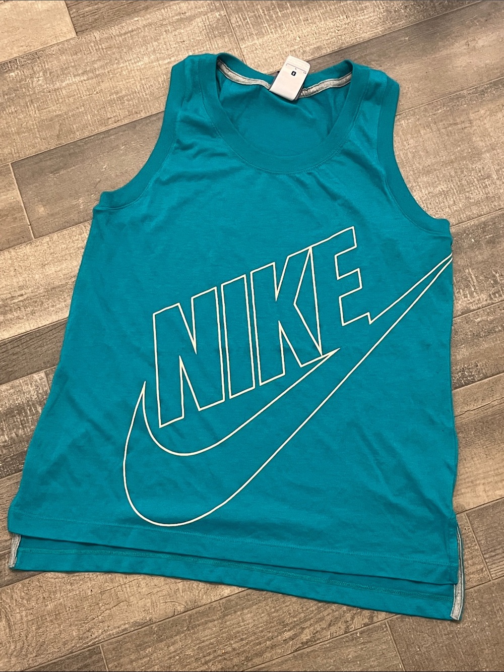 Nike Kids Teal Blue Tank Top with White Logo